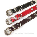 Small dog rope Pet soft leather dog collars genuine leather pet collar